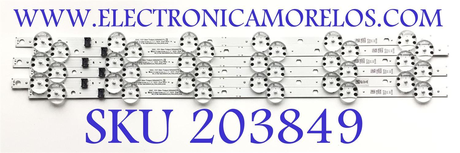 KIT DE LED'S PARA TV LG ( 6 PZ ) / NUMERO DE PARTE EAV65018201 / SSC_Y21 SLIM TRIDEN 50NANO75_S / SSC_Y21 SLIM TRIDEN 50NANO75_INX_PTN20.6_REV00_201206 / PANEL NC500TQG -VXKP1 / MODELO 50NANO75UPA